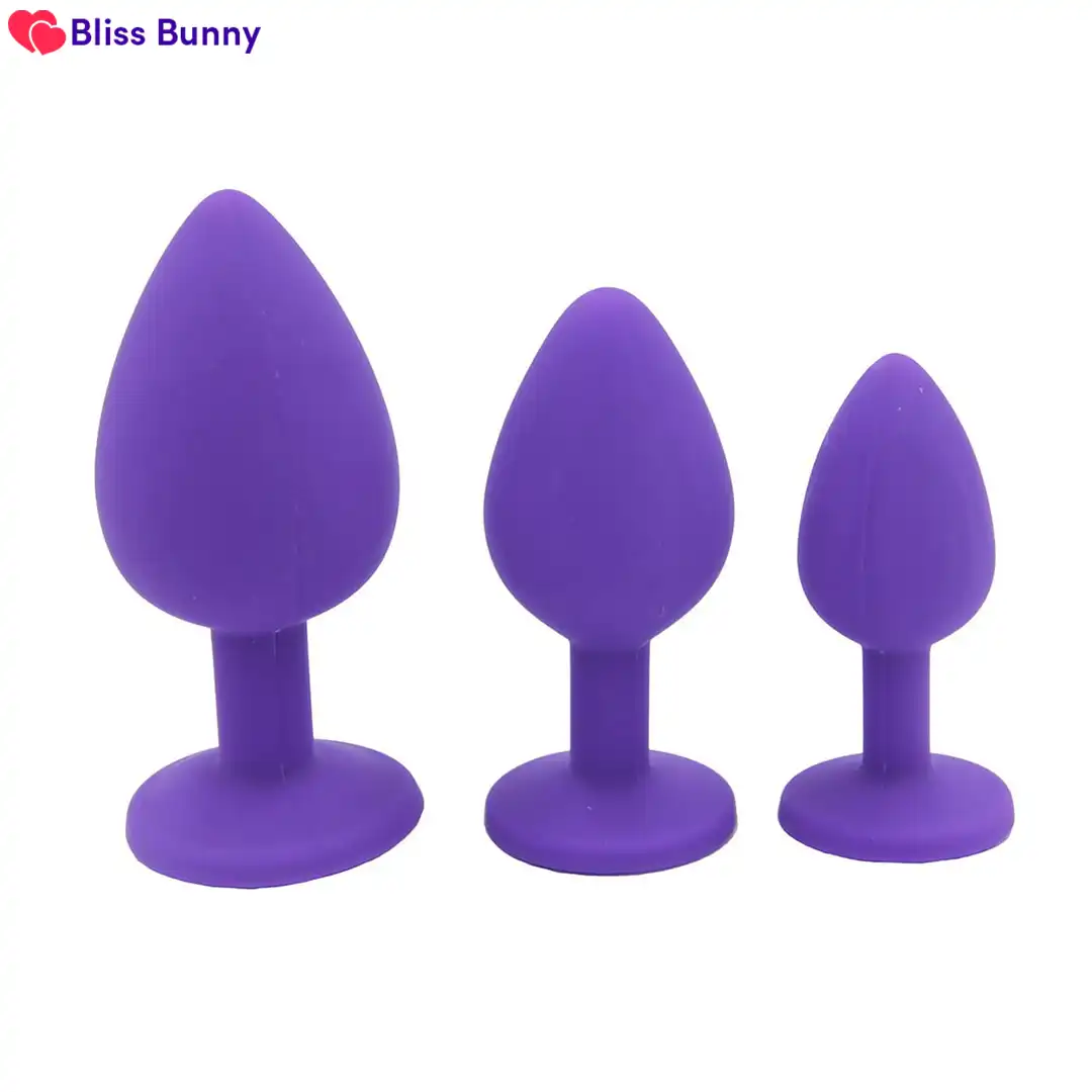 Jewelled Silicone Butt Plug Set - Image 4