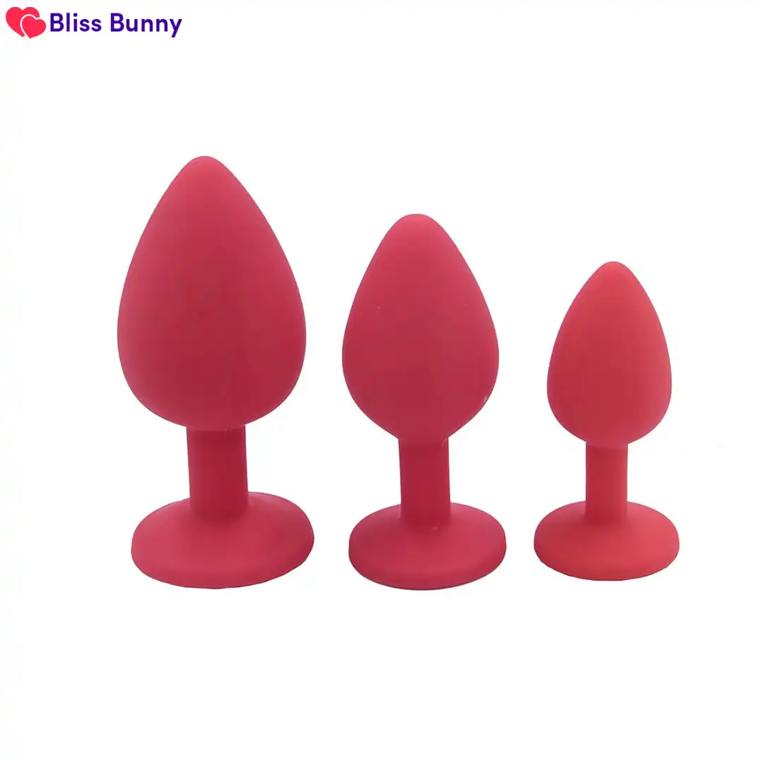 Jewelled Silicone Butt Plug Set - Image 2